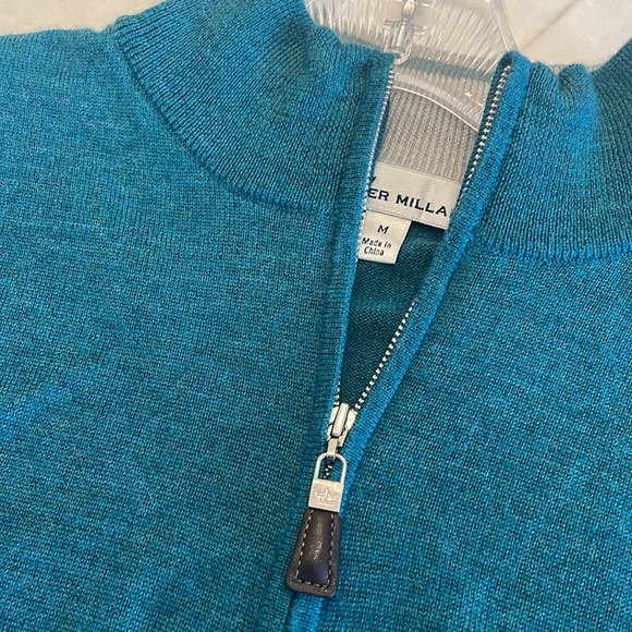 NWOT Peter Millar quarter zip sweater - Picture 2 of 3
